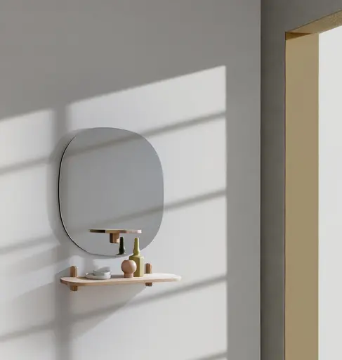 Wandregal Signe - B ca. 78 cm, Asteiche massiv, Geölt