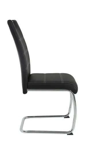 Freischwinger - Kunstleder, Schwarz