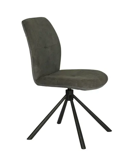 Stuhl MANOA - drehbar, Stoff, Grau