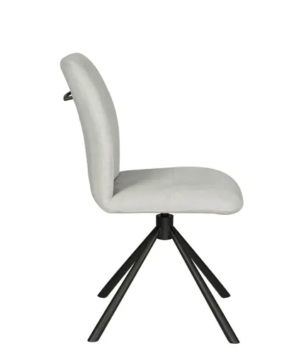 Stuhl MANOA - drehbar, Stoff, Silber