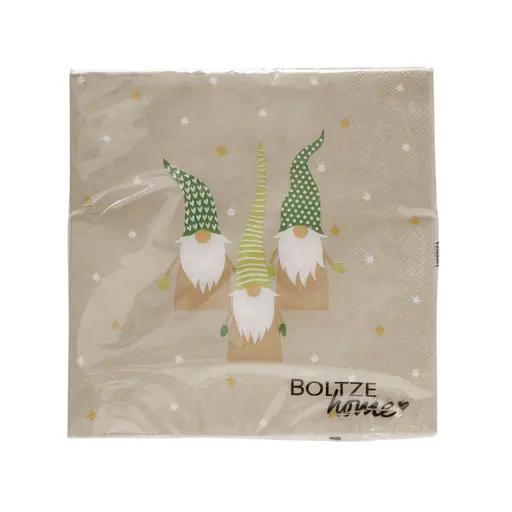 Servietten - LBH ca. 16,5x16,5x3 cm, Beige