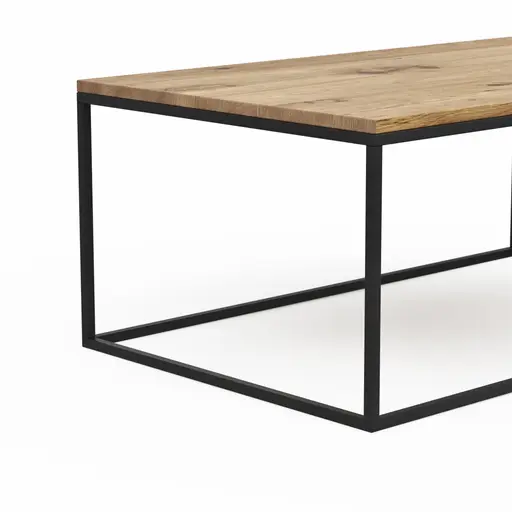 Couchtisch Kima - LBH ca. 100x60x40 cm, Wildeiche geölt