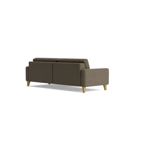 Ecksofa Aracena - 1,5-Sitzer XXL mit Longchair rechts, Stoff, Nougat