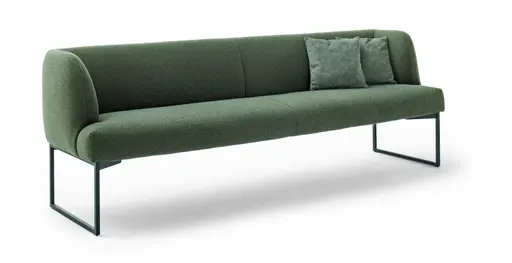 Polsterbank - Breite ca. 280 cm, Stoff, Khaki