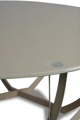 Couchtisch - Ø/H ca. 80x40 cm, Cremeweiß