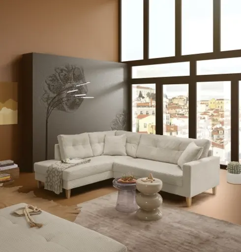 Beistelltisch - Ø/H ca. 36x46 cm, Creme