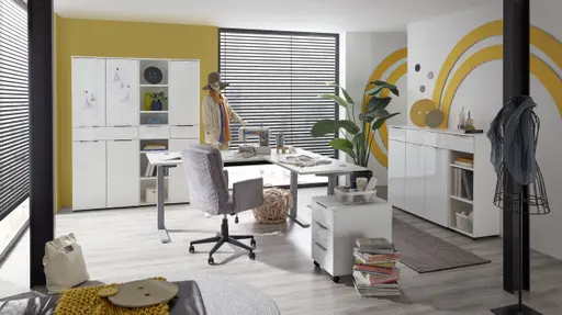 Büroschrank - B ca. 80 cm, Weiß