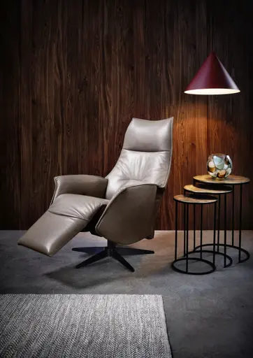 Relaxsessel Girona - inklusive Relaxfunktion, Leder, Schlamm