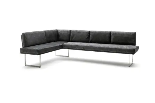 Eckbank Valloni - Stoff, Dunkelgrau