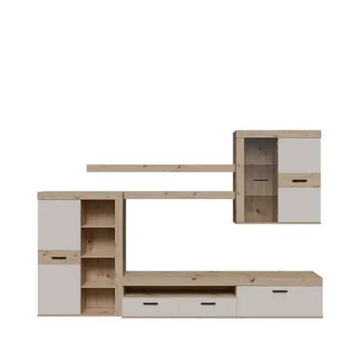 Anbauwand FRANA- Eiche Dekor, Sand