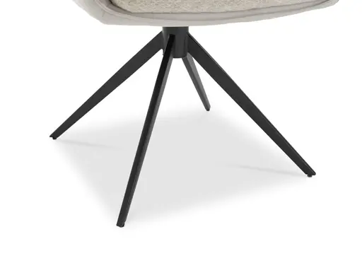 Armlehnstuhl MANDY - drehbar, Stoff, Silbergrau