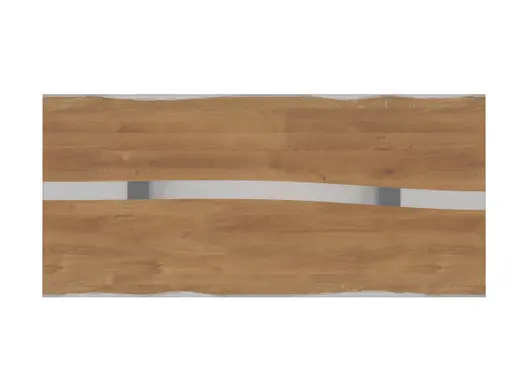 Esstisch Nera - LB ca. 220 x 110 cm, Asteiche massiv, Epoxy, Grau