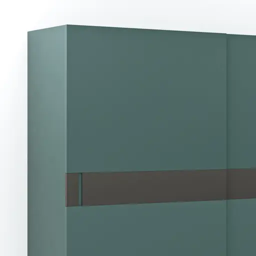 Schiebetürenschrank Loretto - B ca. 280 cm, Lack matt, Salbeigrün