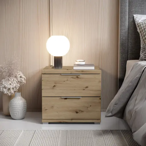 Nachtkommode- Eiche Dekor