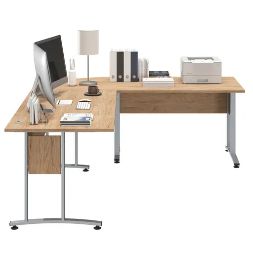 Eckverbindungsplatte- LB ca. 80x80 cm, Eiche Dekor