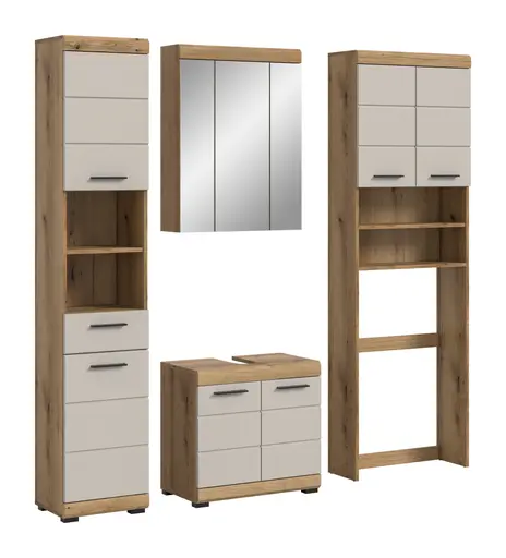 Spiegelschrank - B ca. 60 cm, Evoke Eiche Nachbildung