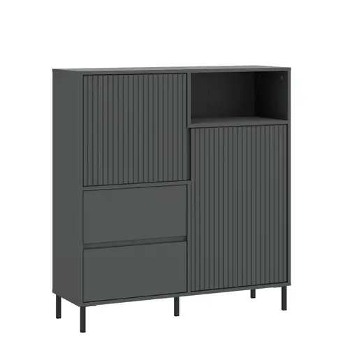 Highboard - B ca. 106 cm, Anthrazit