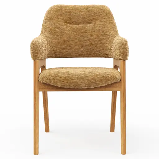 Armlehnstuhl Flore 1 - Stoff, Curry