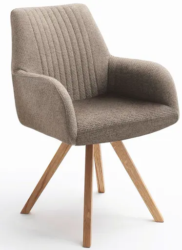 Armlehnenstuhl MIXEL - Stoff, Cappuccino