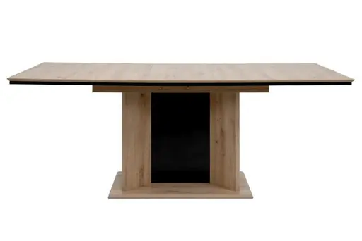 Esstisch - LB ca. 160x90 cm, Artisan Eiche Nachbildung, Schwarz