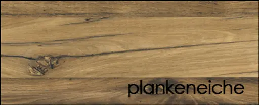 Esstisch - ausziehbar, LB ca. 200x100 cm, Plankeneiche, Schwarz