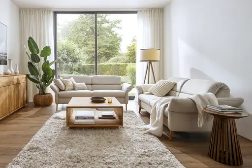 Sofa Jacksonville - 3-Sitzer, inkl. Rückenverstellung, Stoff, Beige