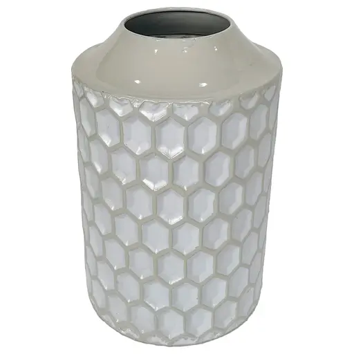 Deko-Vase - HD ca. 30x20 cm, Weiß/Creme