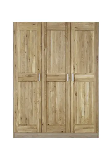 Drehtürenschrank- B ca. 152 cm, Wildeiche, teilmassiv, Geölt