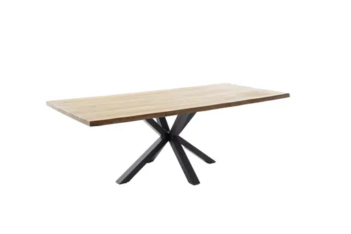 Esstisch - LB ca. 200x100 cm, Wildeiche massiv geölt, Baumkante