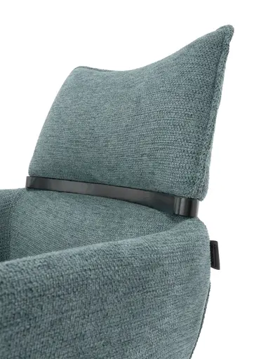 Armlehnstuhl MARJA - drehbar, Stoff, Türkis