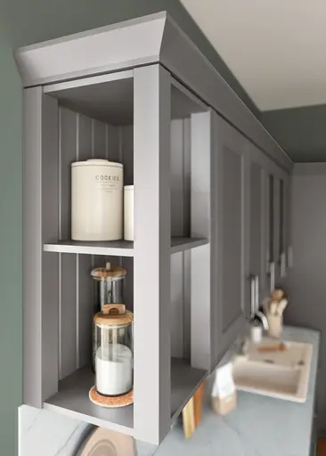 U-Küche 55.240 7 525, Achatgrau satin