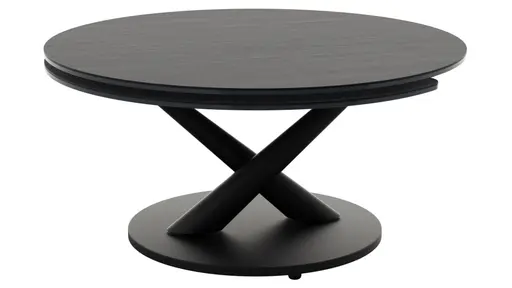 Couchtisch Spessa - LB ca. 128x80 cm, drehbar, Keramik, Anthrazit