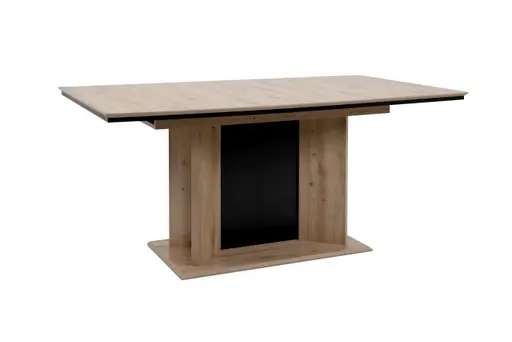 Esstisch - LB ca. 160x90 cm, Artisan Eiche Nachbildung, Schwarz