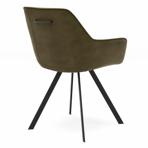 Armlehnstuhl Wesley - Stoff, Grün