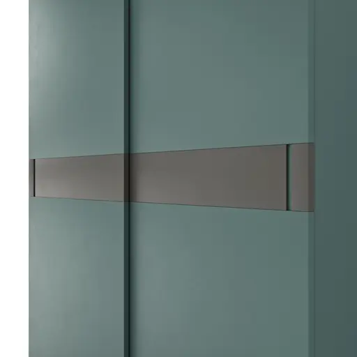 Schiebetürenschrank Loretto - B ca. 280 cm, Lack matt, Salbeigrün