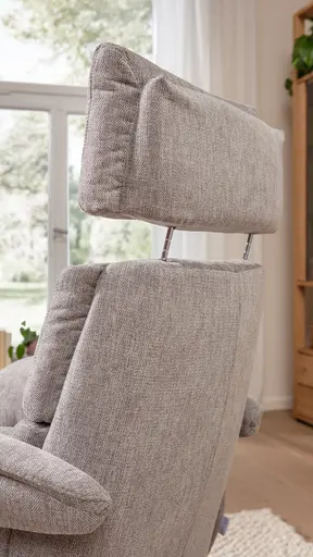 Relaxsessel Amila - Größe M, inkl. Relaxfunktion und Kopfteilverstellung, Stoff, Grau