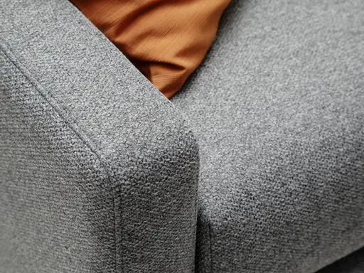 Ecksofa Cuneo Klassik - Longchair links, 2-Sitzer, Stoff, Hellgrau