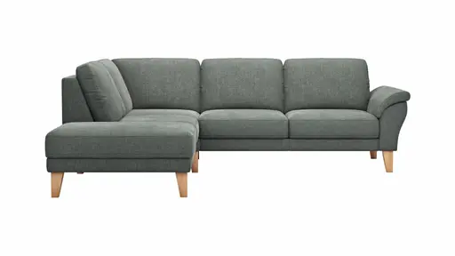 Ecksofa Rockport A - Ecke links mit 2,5-Sitzer, Stoff, Grau