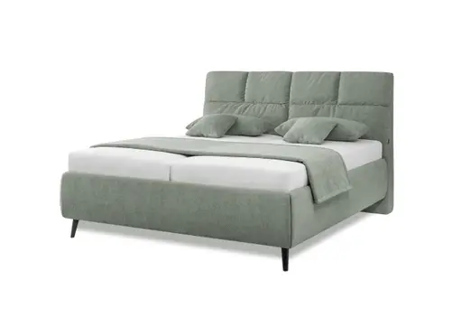 Polsterbett - Liegefläche ca. 180x200 cm, Stoff, Grün