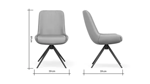 Stuhl Mis - Leder, Dunkelbraun, Gestell, Schwarz