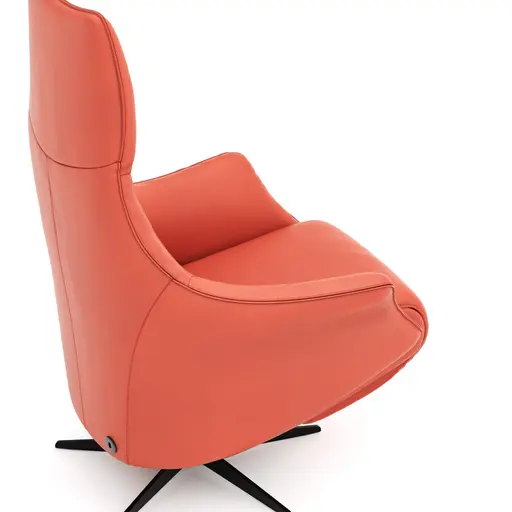 Relaxsessel Girona - Relaxfunktion (motorisch), Leder, Rot