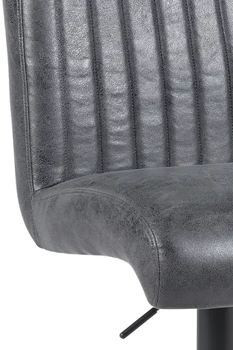 Barhocker - drehbar, höhenverstellbar, Microfaser, Vintage Anthrazit