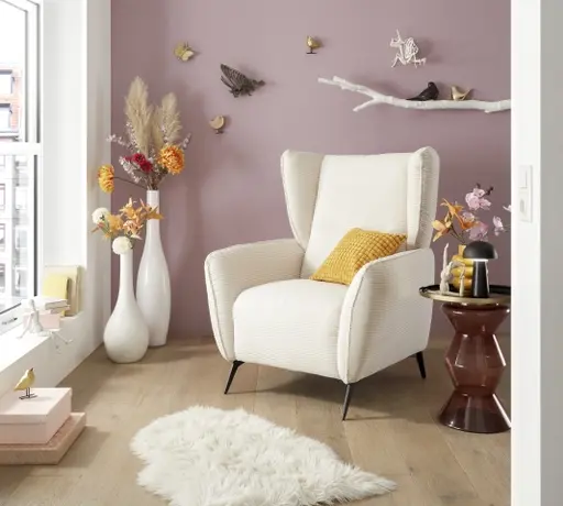 Sessel EILA - Stoff, Creme