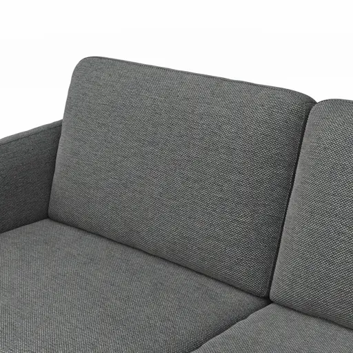 Ecksofa Enna - 3-Sitzer, Ecke rechts, Sitzvorzug (motorisch), Stoff, Anthrazit