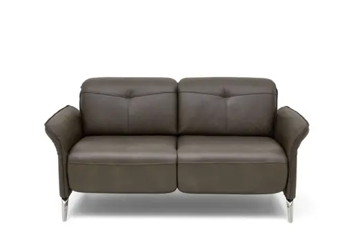 Sofa La Paz - 2,5-Sitzer, Kopfteil verstellbar, Leder, Graphit