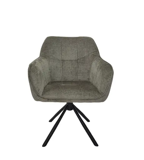 Armlehnstuhl MARLE - drehbar, Stoff, Grün