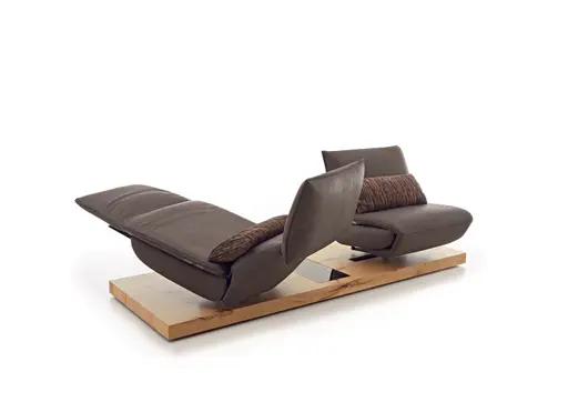 Sofa - 2-Sitzer, Relaxfunktion motorisch, Leder, Dunkelbraun