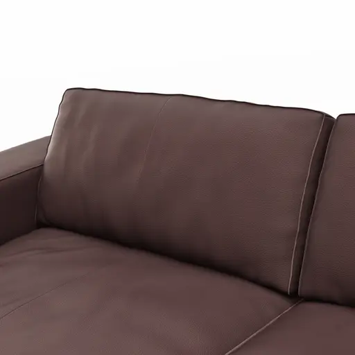 Sofa Aprino 1 - 3,5-Sitzer XXL, Dickleder, Dunkelbraun, Armlehne Block breit