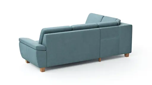 Ecksofa Sommerville - Ecke links mit 2,5-Sitzer, inkl. Schlaffunktion, Relaxfunktion (manuell), Stoff, Hellblau