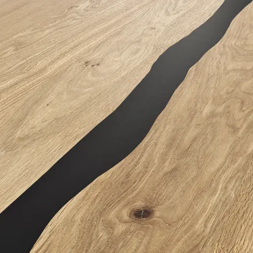 Esstisch Kima - LB ca. 220x100 cm, Wildeiche massiv mit Epoxid-Harz